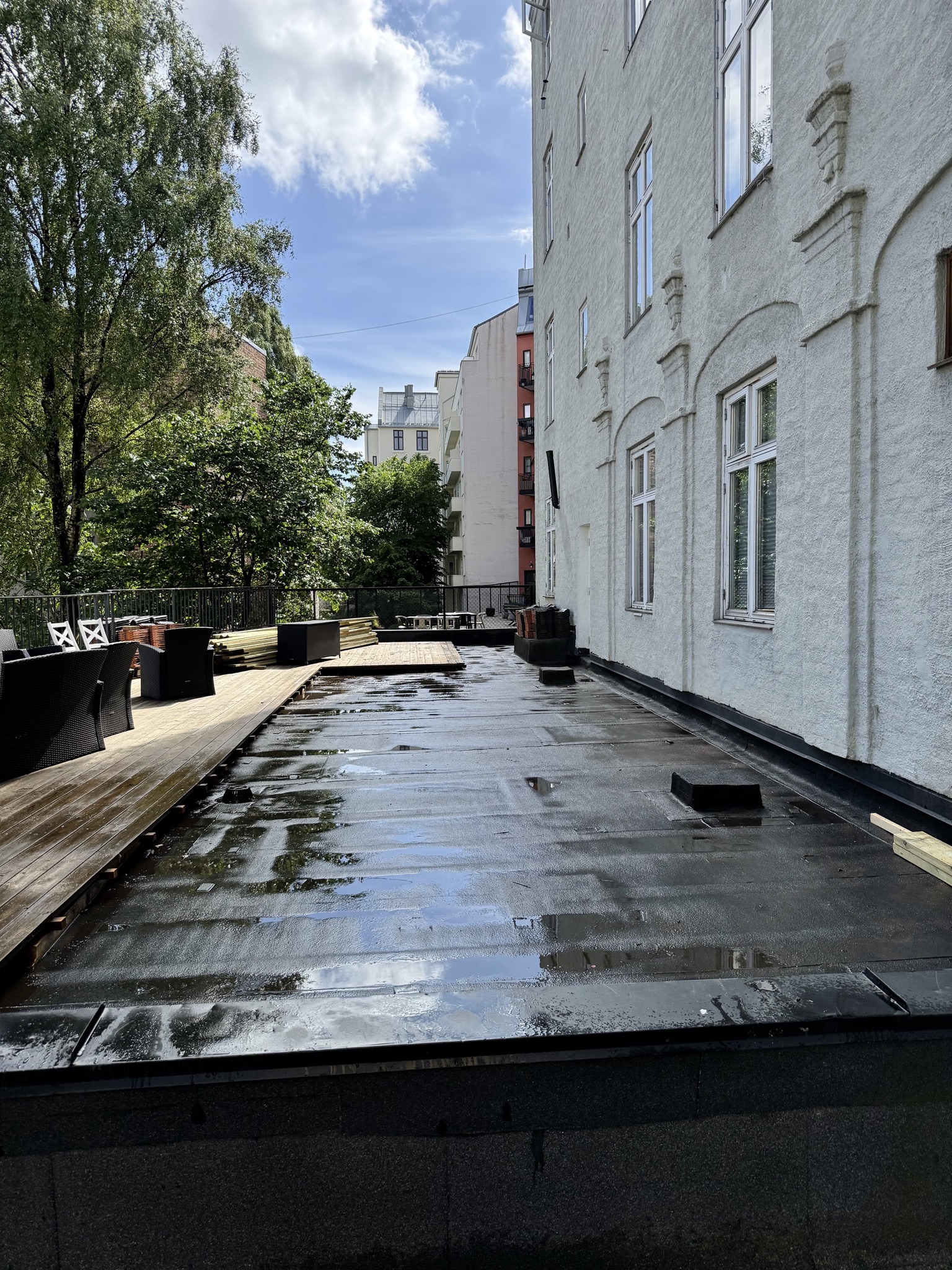 Takterrasse under omlegging